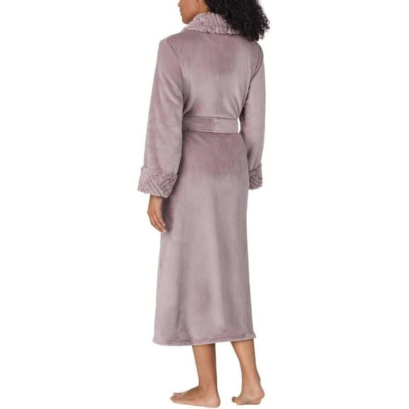 Carole Hochman Women’s Soft Plush Wrap Robe Light Purple, Size M (New) - Picture 5 of 5